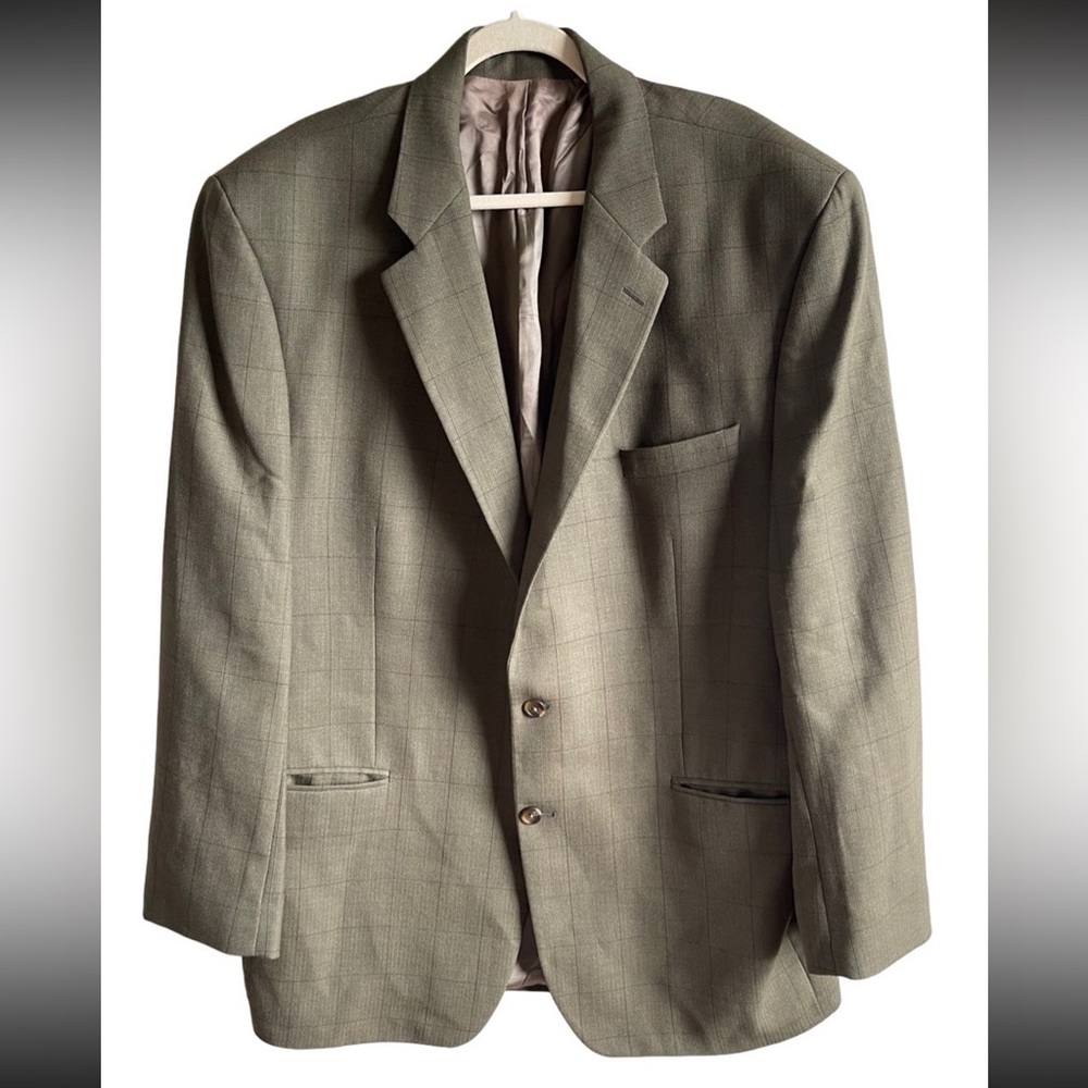 1990s Vintage Lauren Ralph Lauren 100% New Wool Blazer Jacket Size 48 XL